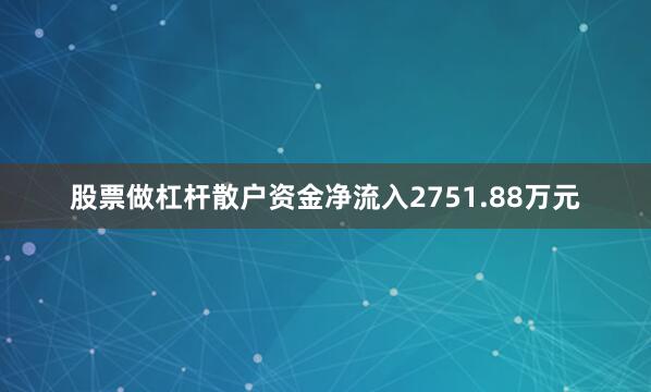 股票做杠杆散户资金净流入2751.88万元